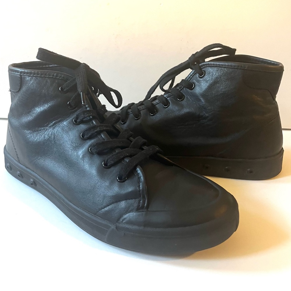 RAG & BONE STANDARD ISSUE Men's Black Leather High Top Sneaker Boot 43